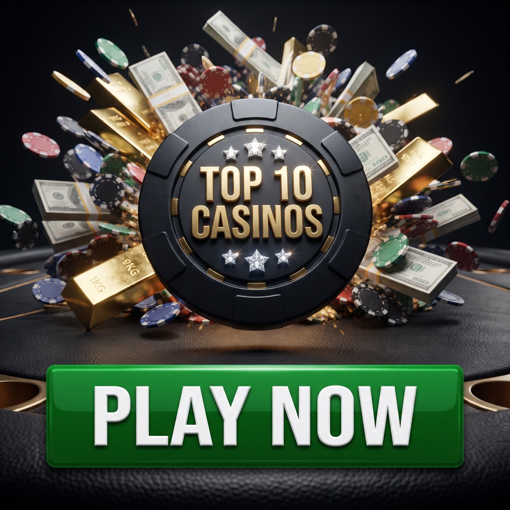 Casino hotels — chips, gold bars and gaming imagery